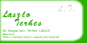 laszlo terhes business card