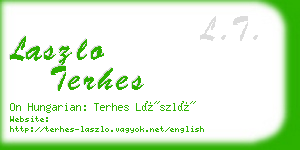 laszlo terhes business card